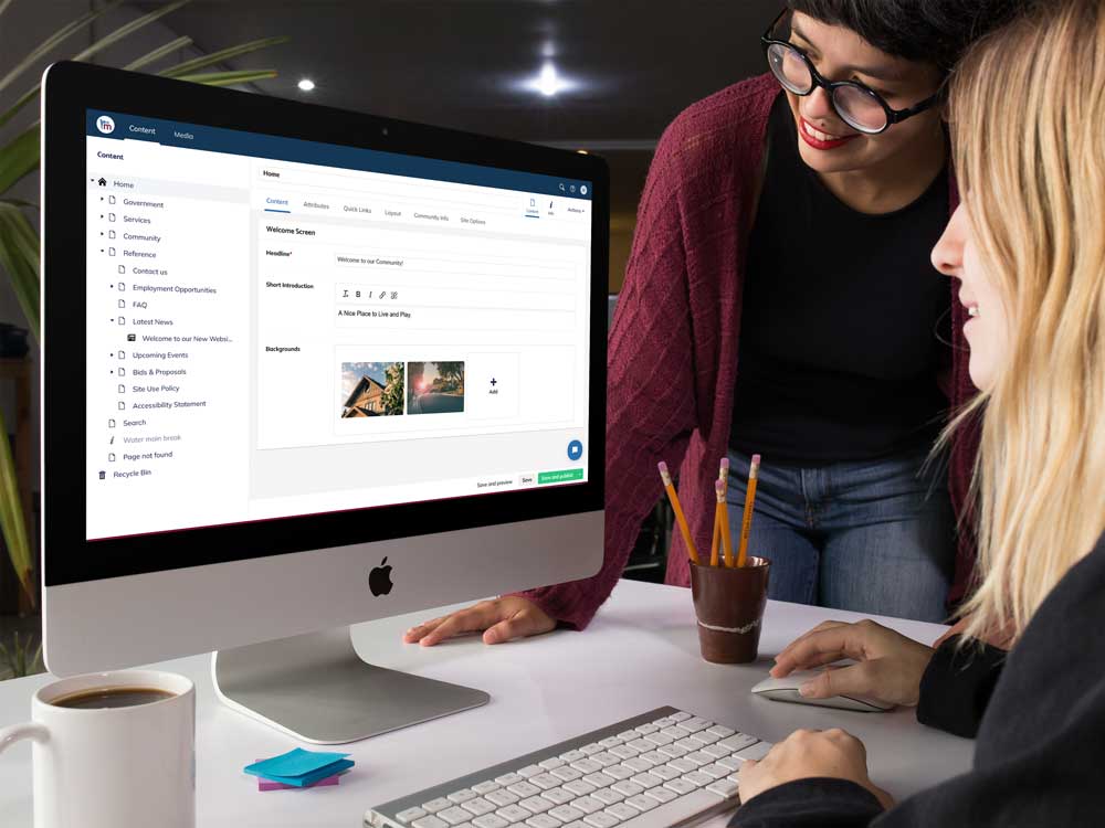 People designing web sites